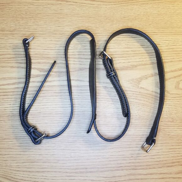 Dooney & Bourke Bag Dillen STRAP ONLY Luxury Black Pebbled Leather Adjustible - Picture 4 of 4